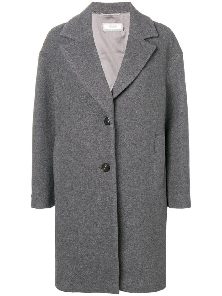 Peserico Single Breasted Coat - Grey