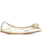 Tory Burch Blossom Ballerinas - Metallic