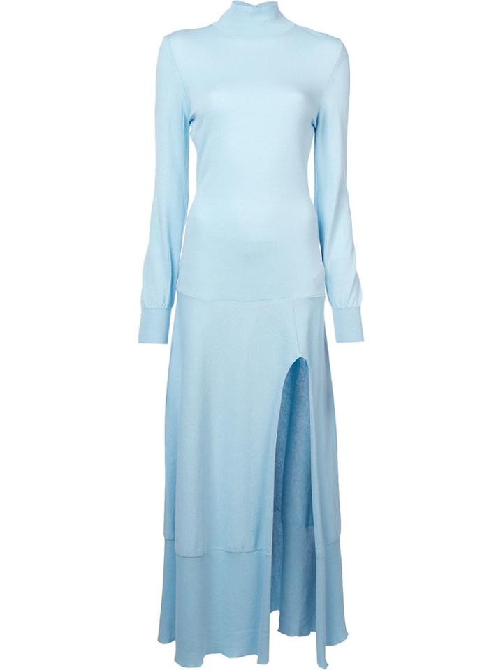 Jacquemus High Slit Sweater Dress - Blue