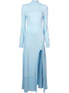 Jacquemus High Slit Sweater Dress - Blue