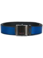 Yohji Yamamoto Logo Belt - Blue