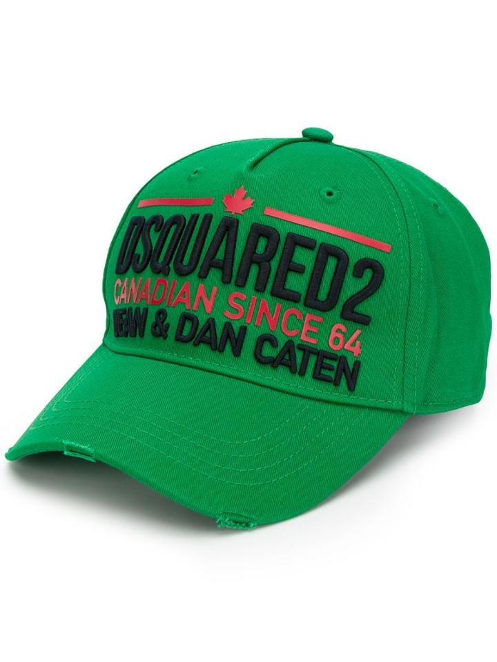 Dsquared2 Embroidered Logo Baseball Cap - Green