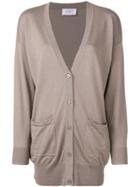 Snobby Sheep Slouched Long-sleeve Cardigan - Neutrals