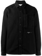 Off-white Printed Denim Shirt - Black