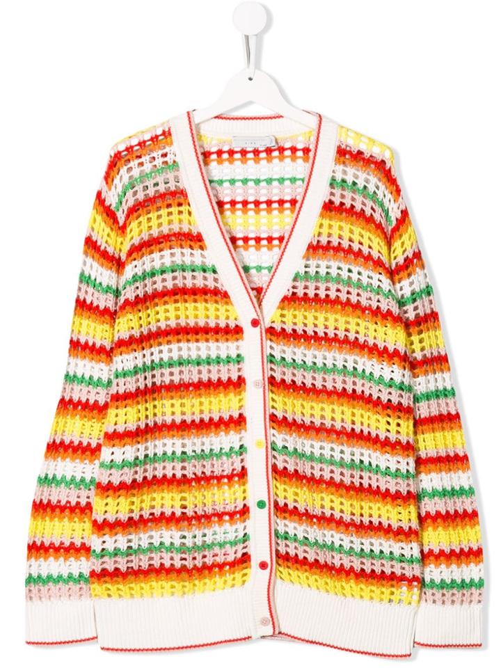 Stella Mccartney Kids Teen Crocheted Cardigan - White