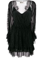 Aniye By Sheer Lace Dress - Black