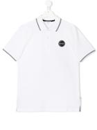 Boss Kids Teen Logo Patch Polo Shirt - White