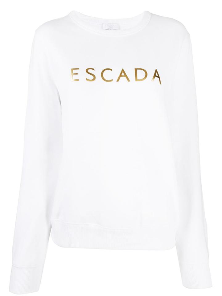 Escada Sport Foil Logo Jumper - White