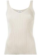 Astraet - V-neck Top - Women - Cotton - One Size, Nude/neutrals, Cotton