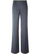 Armani Collezioni Wide-leg Trousers, Women's, Size: 42, Grey, Polyester