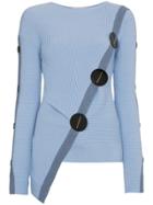 Roksanda Wool Temir Jumper With Button Detail - Blue