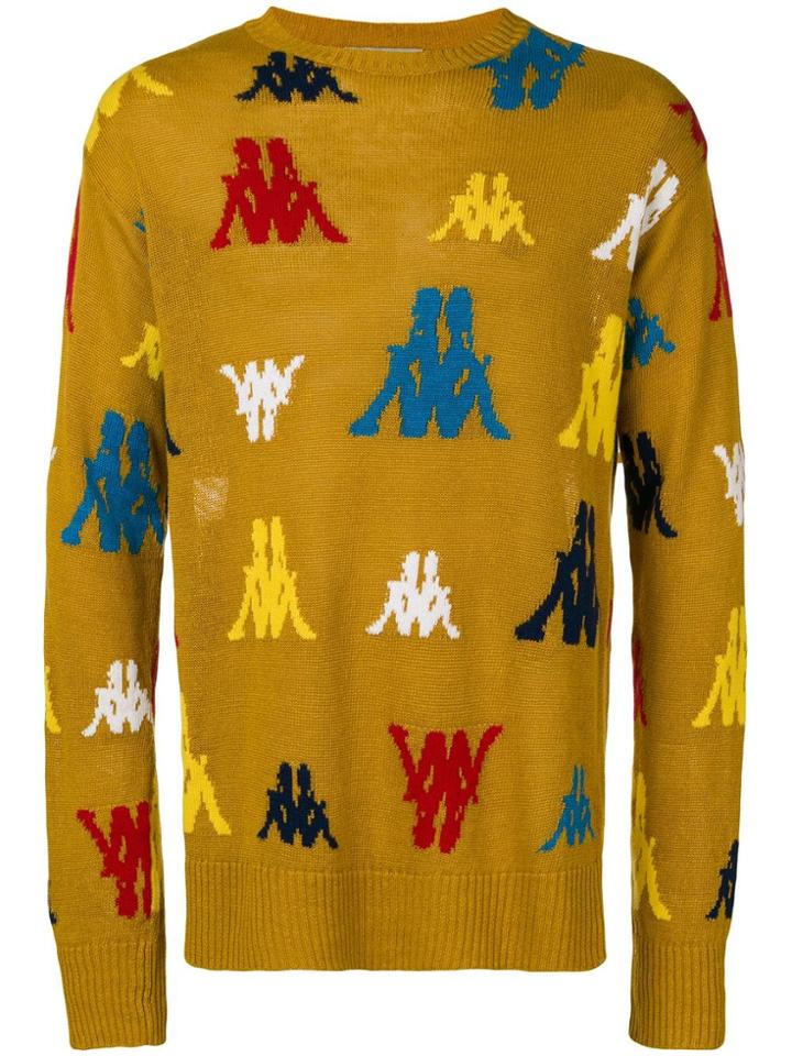Kappa Logo Intarsia Jumper - Yellow