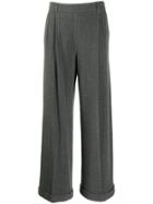 Jean Paul Gaultier Pre-owned 1990's Pinstripe Wide-leg Trousers - Grey