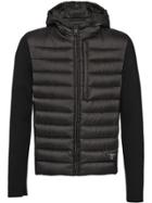 Prada Nylon And Knit Puffer Jacket - Black