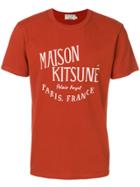 Maison Kitsuné Logo Print T-shirt - Yellow & Orange