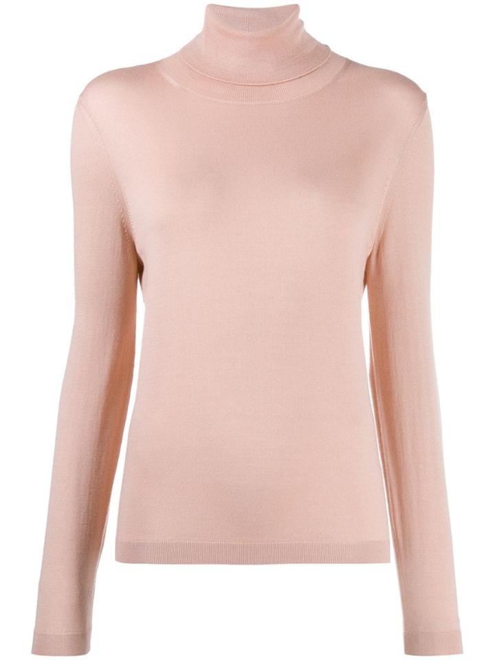 Red Valentino Red(v) Ribbed Roll Neck Jumper - Pink