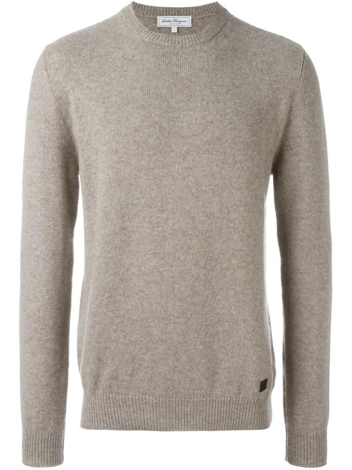Salvatore Ferragamo Crew Neck Jumper, Men's, Size: Xl, Nude/neutrals, Cashmere