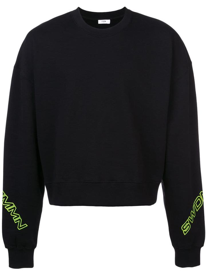 Cmmn Swdn Logo Print Sweater - Black