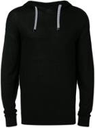 Emporio Armani Drawstring Hooded Sweatshirt - Black