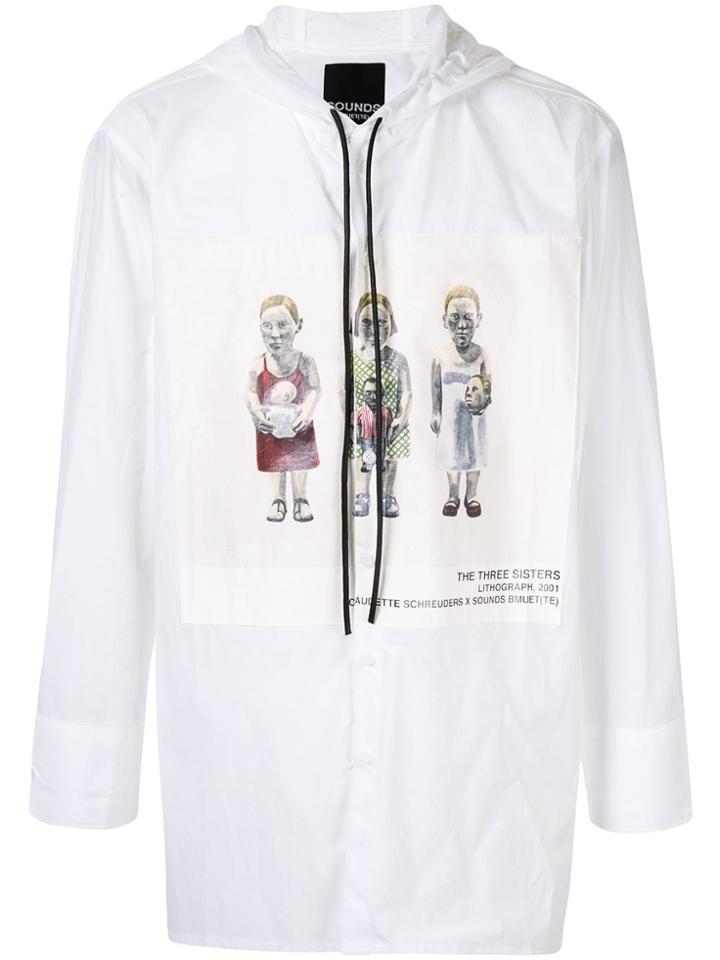 Bmuet(te) Printed Hooded Shirt - White