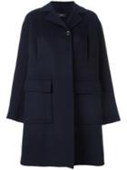 Joseph Buttoned Up Coat, Women's, Size: 38, Blue, Wool/cashmere/viscose