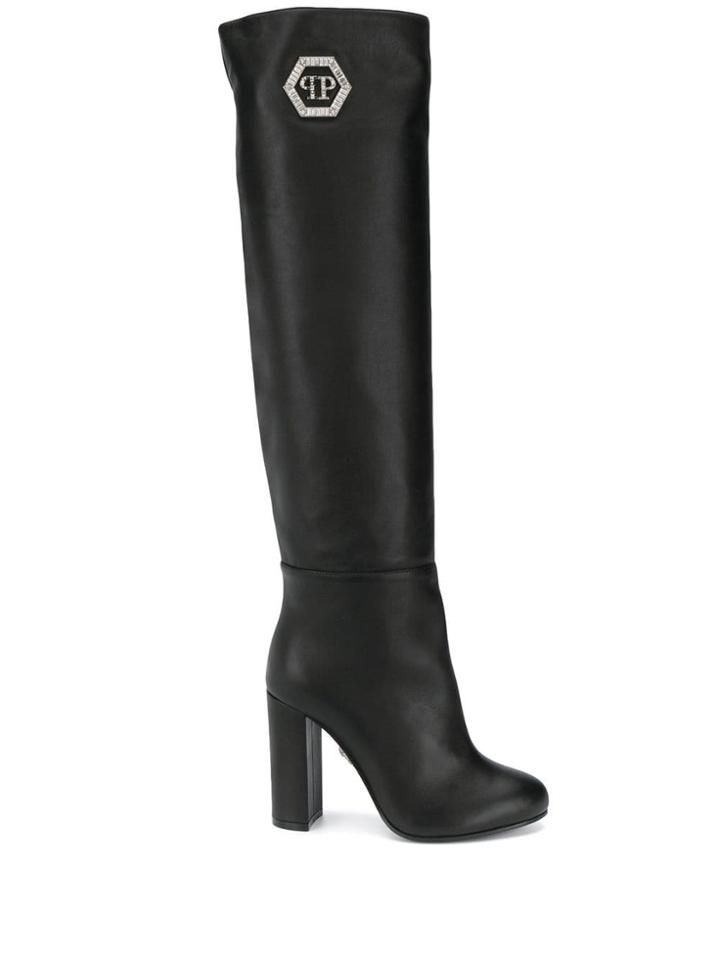 Philipp Plein Knee High Boots - Black