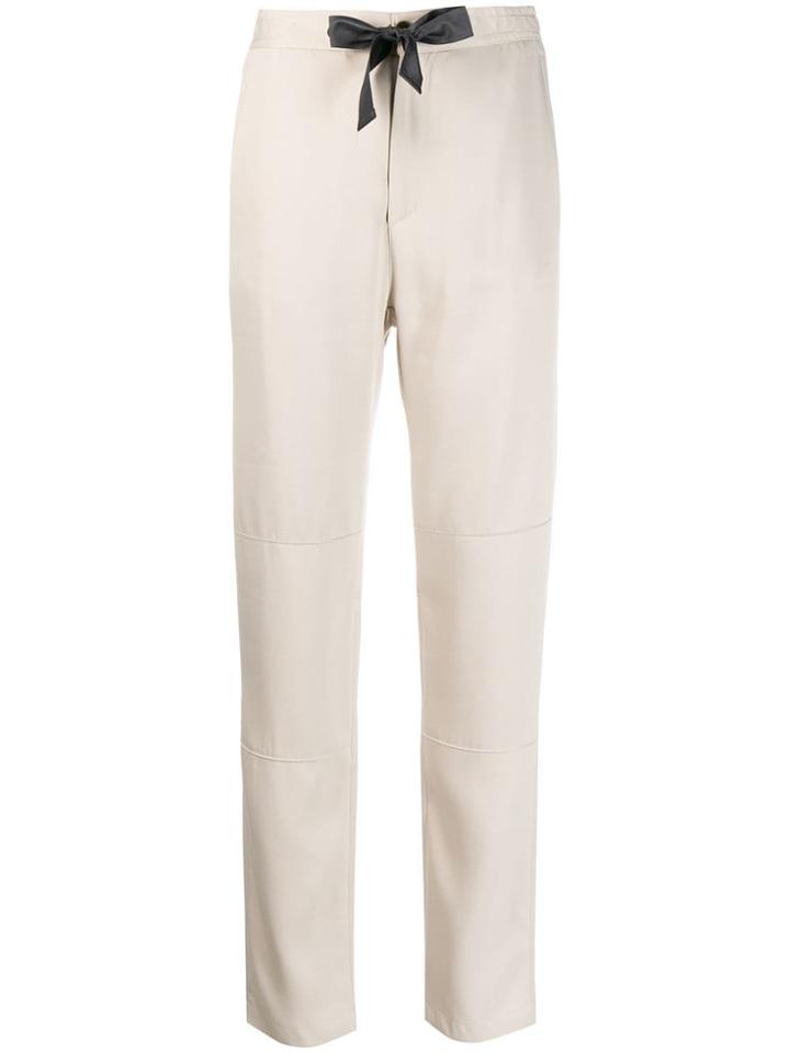 Eleventy Drawstring Straight Trousers - Neutrals