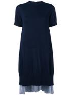 Sacai Pleat-layered Dress - Blue