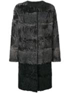 Liska - Fur Detail Coat - Women - Lamb Fur - 42, Grey, Lamb Fur