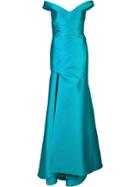 Monique Lhuillier Off Shoulder Gown - Blue