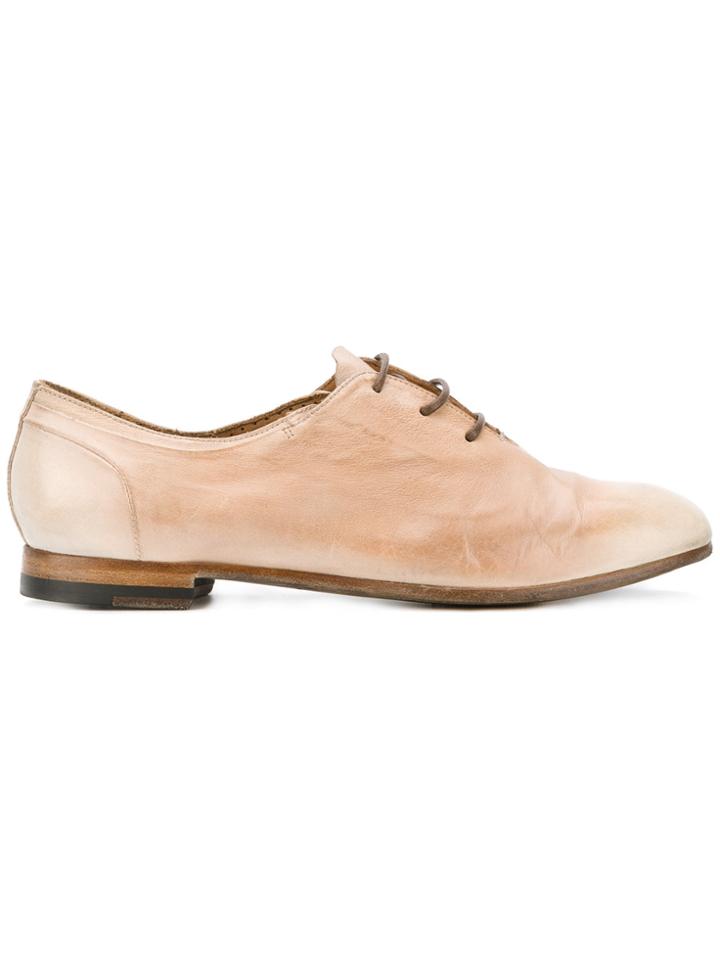 Silvano Sassetti Worn Out Effect Oxfords - Pink & Purple