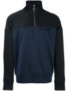 Ami Alexandre Mattiussi Half Zipped Track Top, Men's, Size: Xl, Black, Cotton/polyester