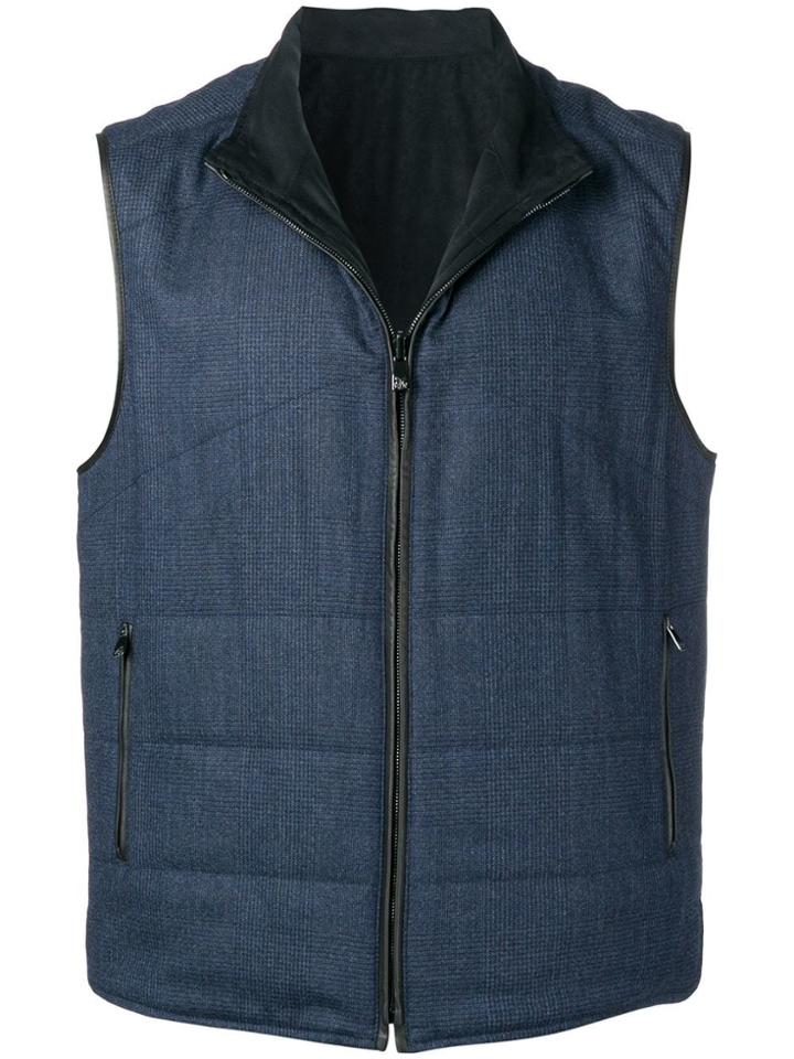 Corneliani Zipped Gilet Jacket - Blue