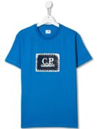 Cp Company Kids Logo Printed T-shirt - Blue