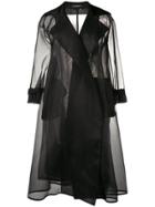 Max Mara Organza Trench Coat - Black
