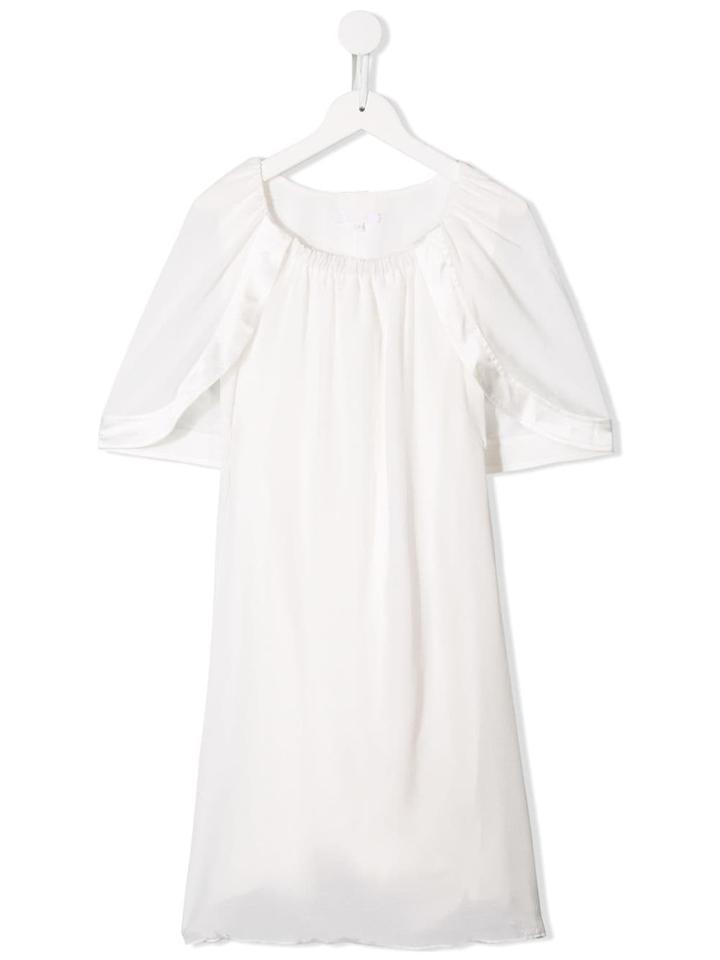 Chloé Draped Sleeve Dress - White