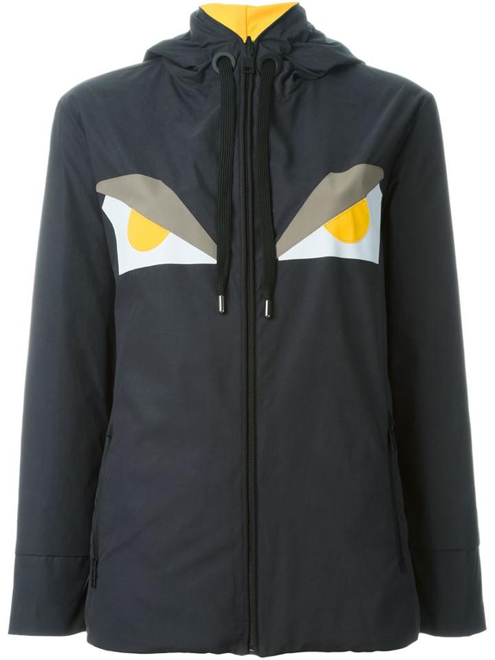 Fendi Bag Bugs Reversible Jacket, Women's, Size: 40, Black, Polyester