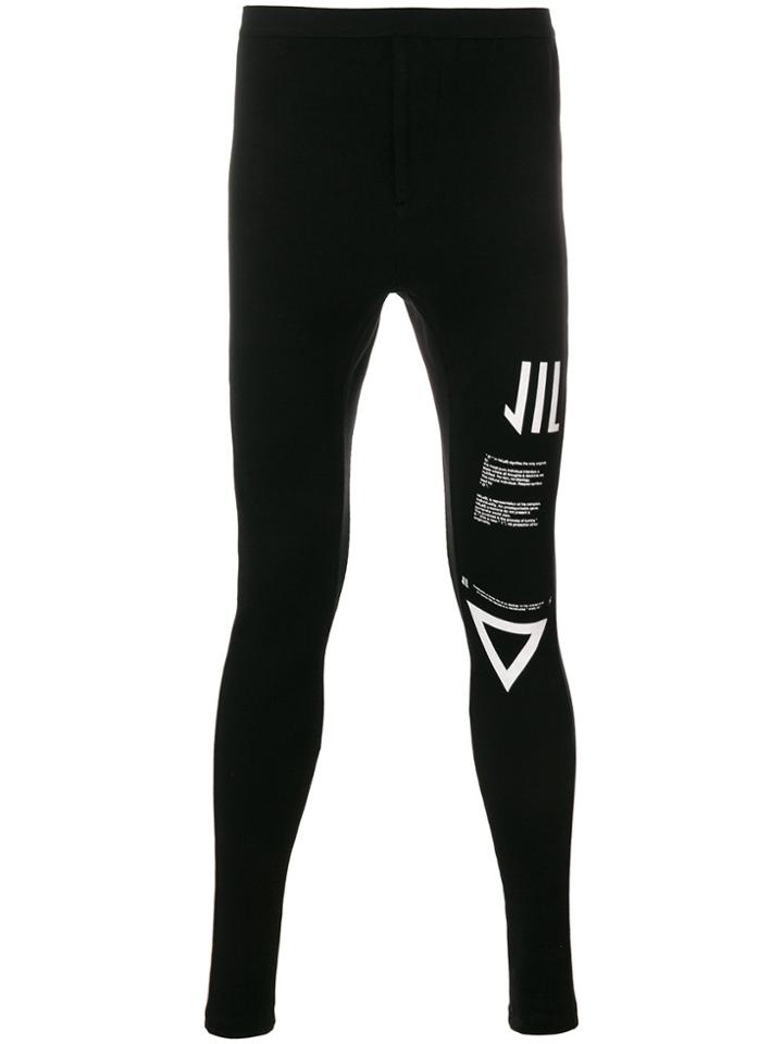 Julius Graphic-print Leggings - Black