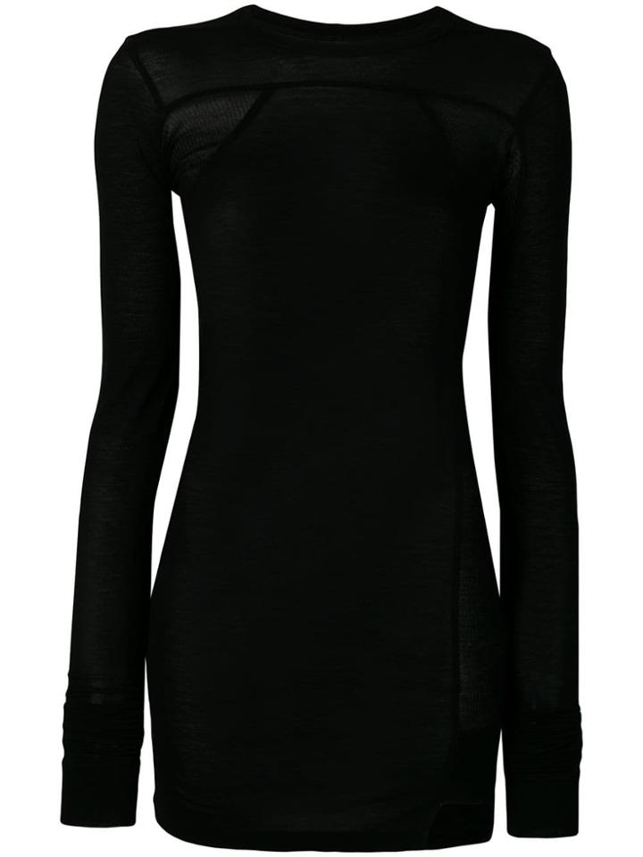Rick Owens Long-sleeved T-shirt - Black
