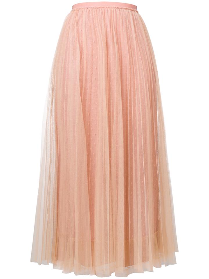Red Valentino Tulle Pleated Dress - Pink & Purple