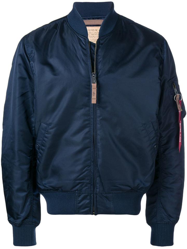 Alpha Industries Classic Zipped Bomber Jacket - Blue
