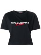 Karl Lagerfeld Karl X Kaia Cropped T-shirt - Black