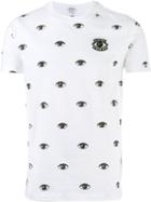 Kenzo Allover Eyes Print T-shirt, Men's, Size: Medium, White, Cotton