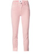 Paige Cropped Jeans - Pink & Purple