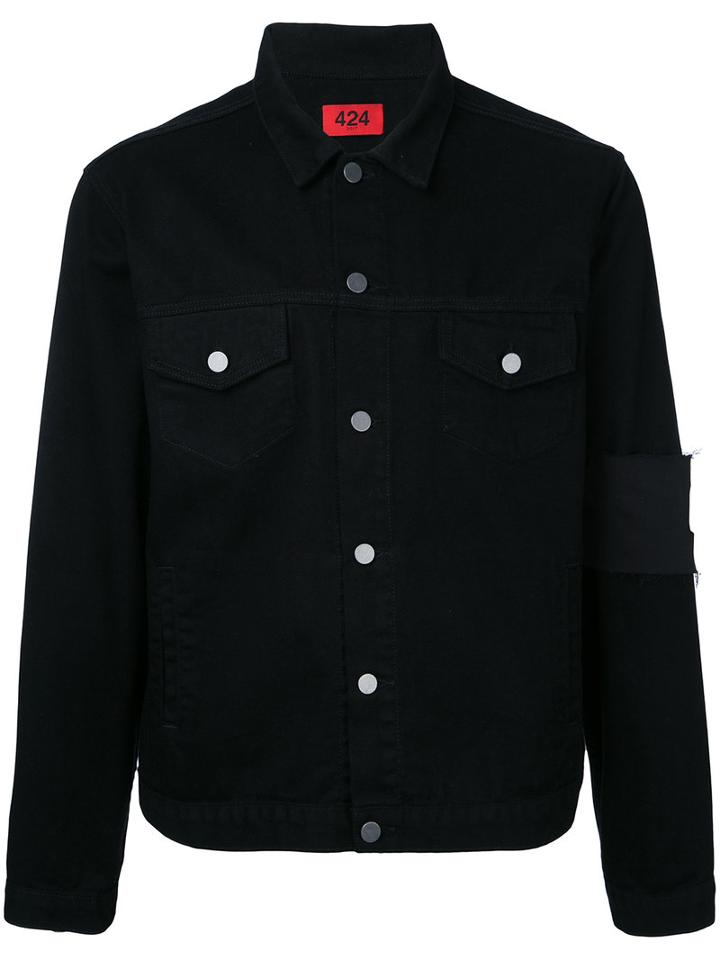 424 Fairfax - Arm Patch Denim Jacket - Men - Cotton - Xl, Black, Cotton