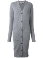 Mcq Alexander Mcqueen Oversized Cardigan, Women's, Size: Small, Grey, Wool