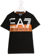 Emporio Armani Kids Teen Regular-fit Ea7 T-shirt - Black