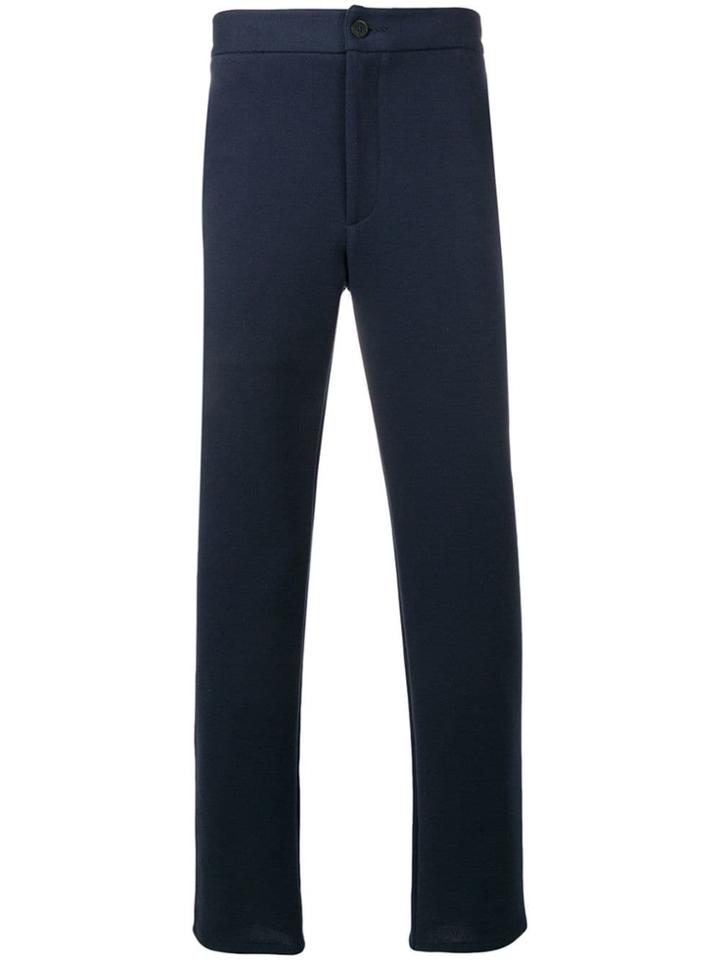 Harris Wharf London Mid Rise Tapered Trousers - Blue