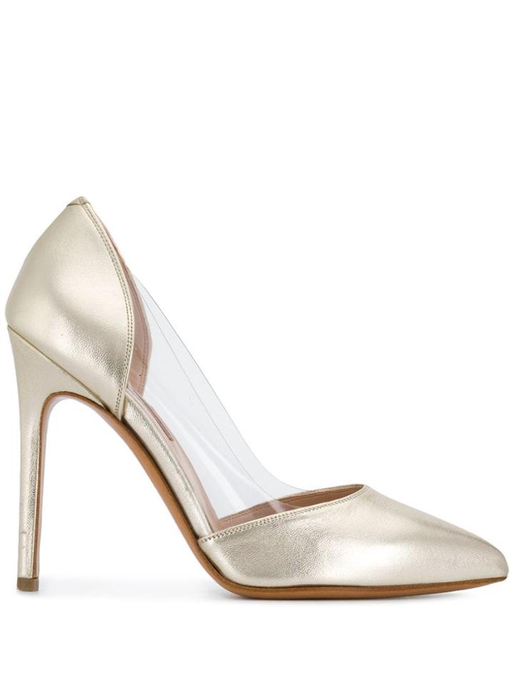 Albano Metallic Pointed Pumps - Gold