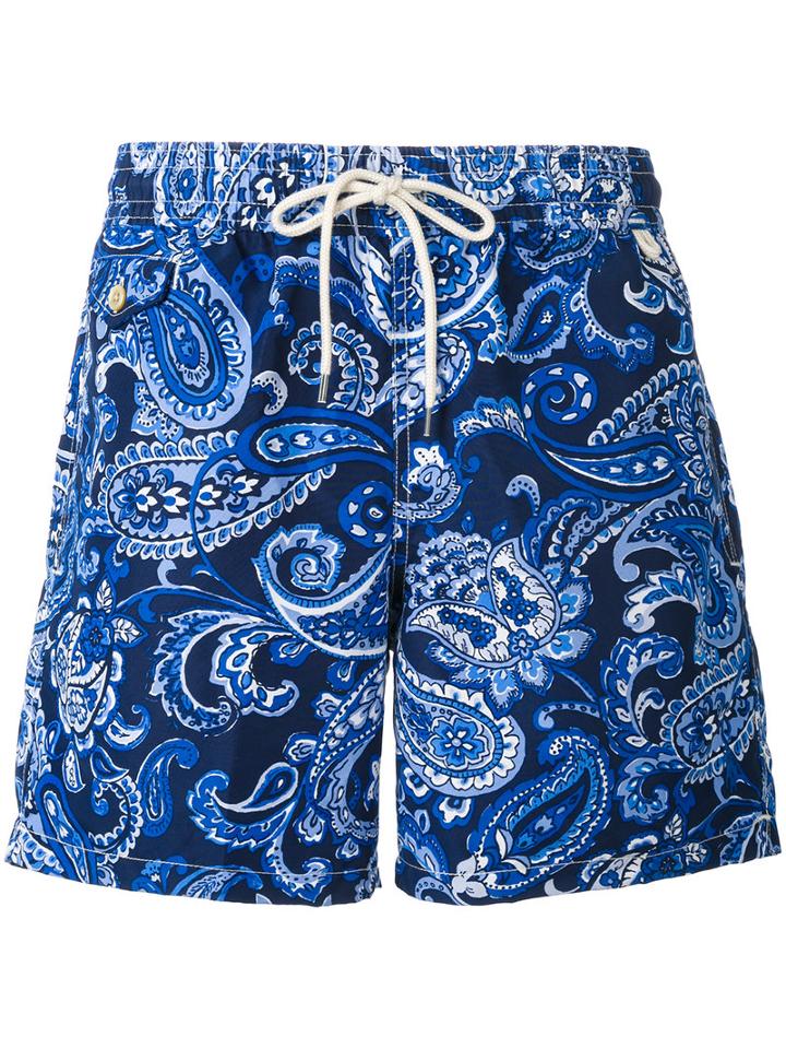 Polo Ralph Lauren - Paisley Swim Shorts - Men - Polyester - S, Blue, Polyester